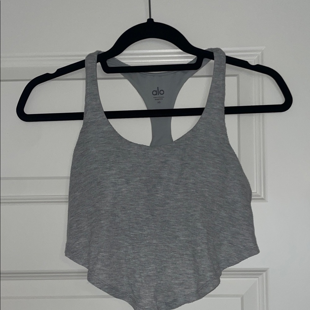 ALO Yoga Women's Gray Crop Top